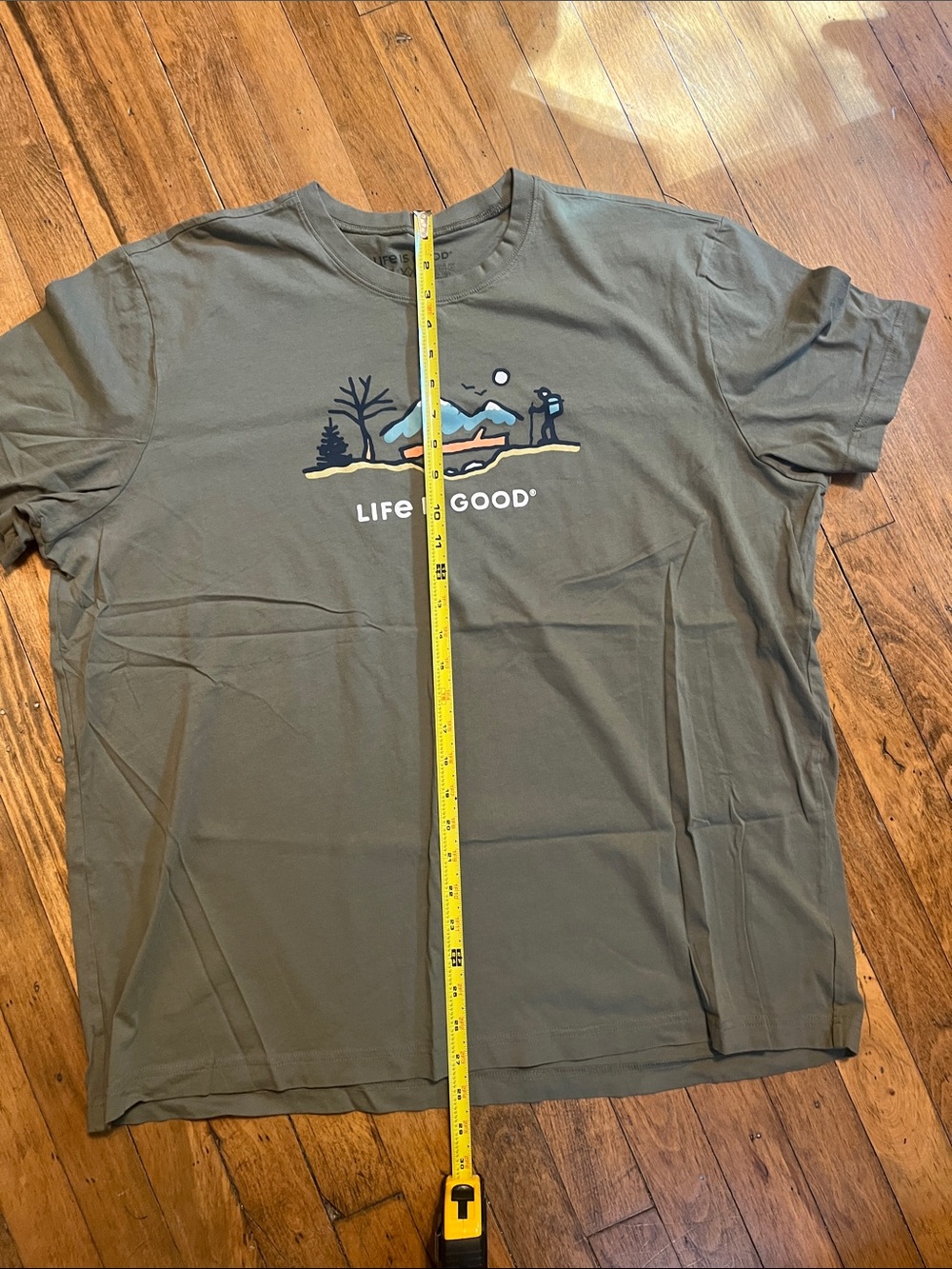 Life Is Good Olive Green Outdoor Graphic Tee - Picture 4 of 6